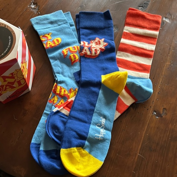 New Happy Socks Dads 3 pair Cool fun - Picture 1 of 3